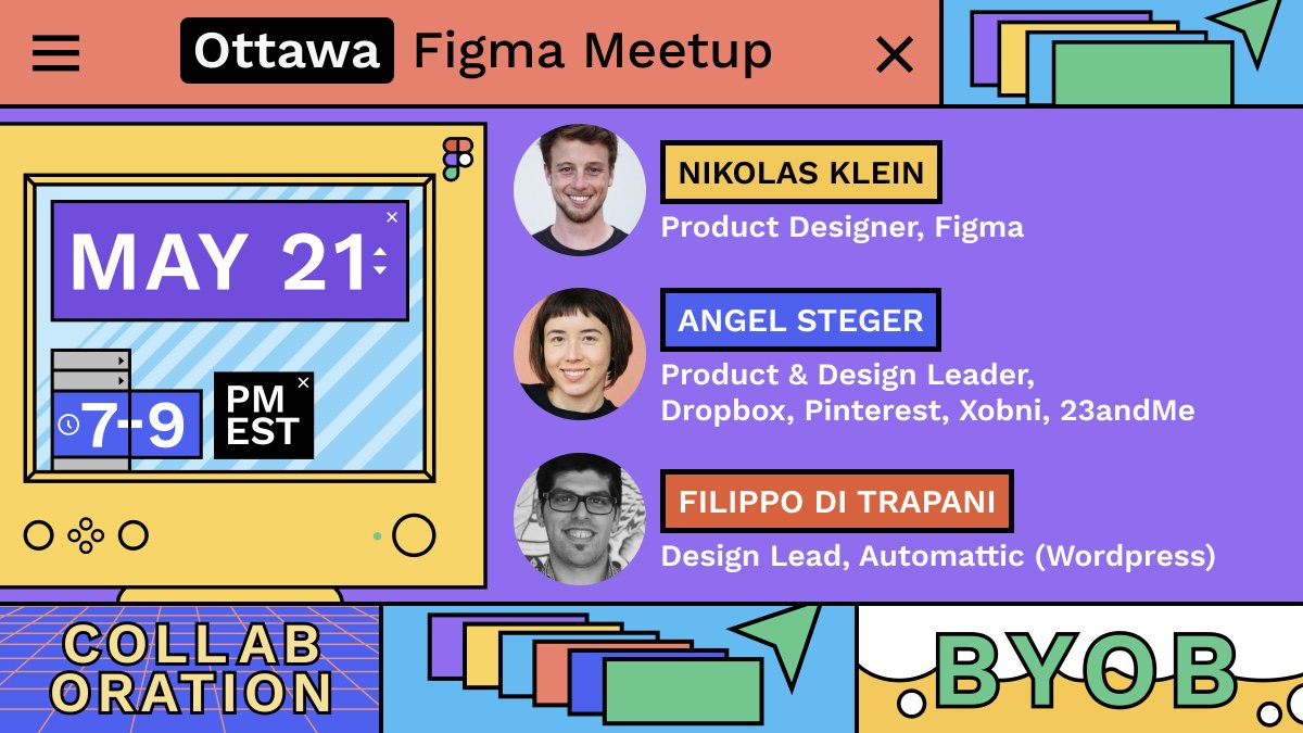 FoF_Ottawa's tweet photo. 📣🔥After an amazing kick-off, @figmaott is excited to announce our second @figmadesign event, Thu, May 21st, at 7pm EST over ZOOM video. Join as we explore a new wave in collaboration. Register Now: 
https://t.co/vsqZEpkYaj https://t.co/hbMlUxI2Fz