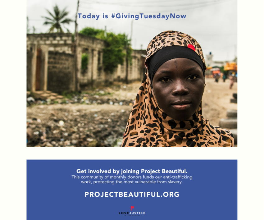 LoveJusticeIntl's tweet photo. When this pandemic is over, people will be more vulnerable than ever to human trafficking. #ProjectBeautiful is our community of monthly donors committed to helping keep them free. Join us for #GivingTuesdayNow—$10 a month keeps one life free a year. https://t.co/3Lyw95HcWV https://t.co/3n9eqmnV8v