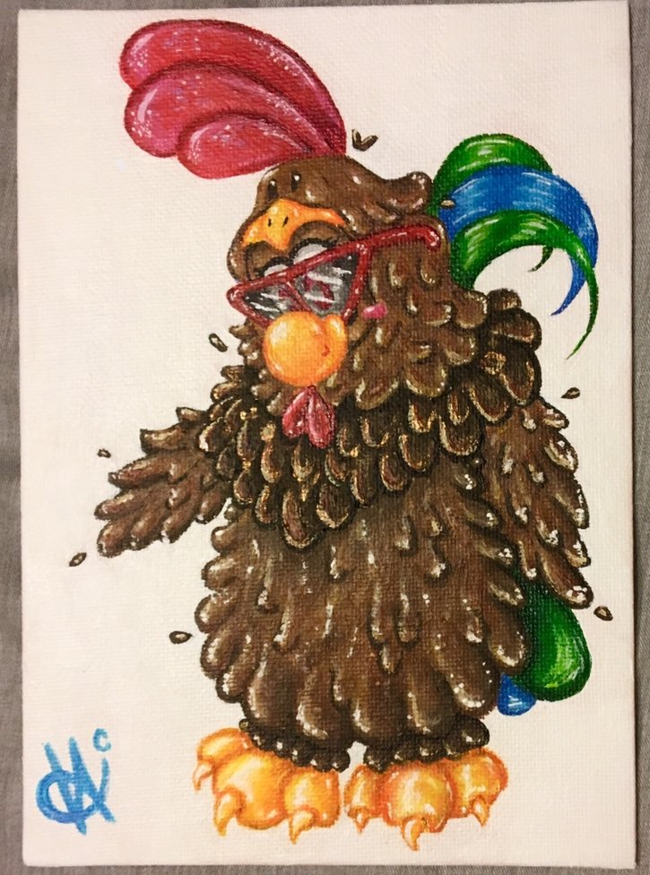 _Captain_Cat_'s tweet photo. ☁️Penguin Painting Time!☁️

This painting is of the the TALENTED @NuggetCPR! ☁️They’re artwork is amazing and often inspires me to do more sketches, even of non-cp stuff. She is hilarious and one of the kindest people I’ve met. 💛

Thank you for being you!💛 https://t.co/bMOkIeqLhp