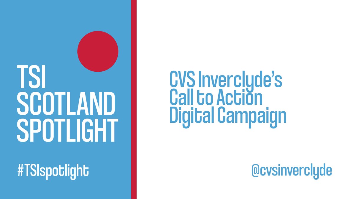 The focus of today’s #TSIspotlight is <a href="/CVSInverclyde/">CVS Inverclyde</a>’s Call to Action campaign which they created as part of their efforts to ramp up volunteer recruitment in response to COVID-19. They used the power of social media to appeal for more people to step forward and volunteer.
