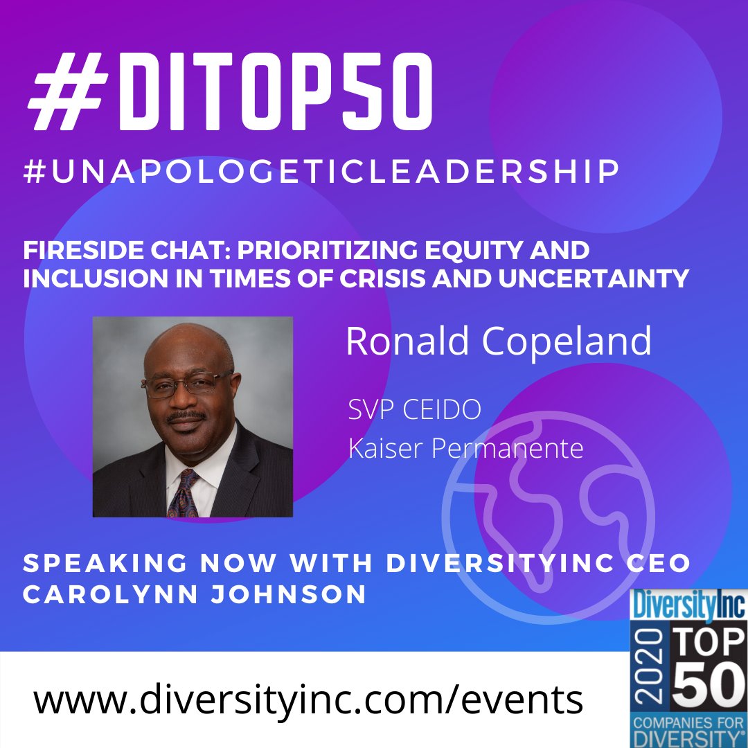 Fair360_'s tweet photo. #DITop Speaking Now! @kpthrive Dr. Donald Copeland in a fireside chat with our CEO @JohnsonCarolynn https://t.co/a073qLlO40