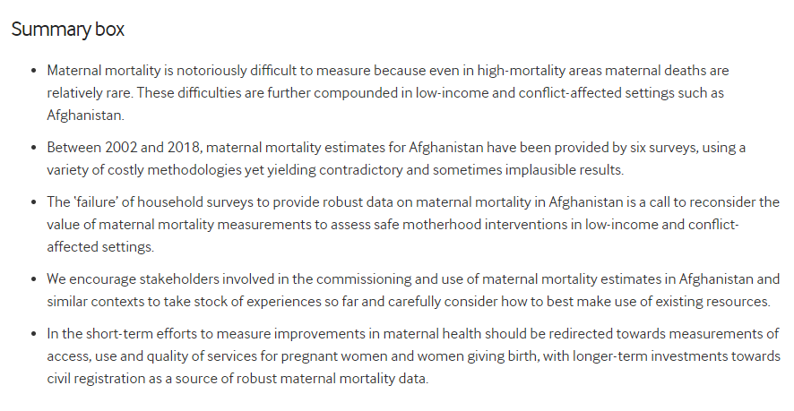 seyeabimbola's tweet photo. New commentary in @GlobalHealthBMJ by Sandra Alba of @100KIT et al
Estimating maternal mortality: what have we learned from 16 years of surveys in Afghanistan? https://t.co/IGUs0MBWmR
#foreigngaze https://t.co/ThQcBcUJHv