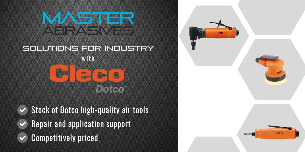 MasterAbrasive's tweet photo. As long-serving distributors of #Dotcotools, we can offer the full range of high-quality #airtools and support for repairs from our expert tool servicing department. Email us for applications advice and competitive pricing 📧 we’re still open whilst complying with h&s #tools #mfg https://t.co/Tuam3RRhyt