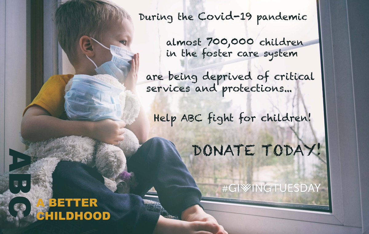 dawnjpostesq's tweet photo. Now, more than ever, foster children in dysfunctional child welfare systems need your help. On this new global day of giving and unity, consider donating to ABC. #GivingTuesdayNow #Fight4Kids https://t.co/LFcWuaQXRJ https://t.co/R4YCaZI6HX