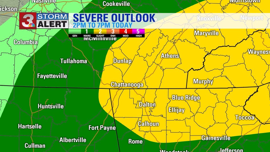 Brittany_Beggs's tweet photo. Here we go again. Another round of storms today will bring the potential for damaging wind gusts, large hail, and a tornado. Those in the Slight Risk have the greater chance today. TIMING: 2PM to 7PM EDT. https://t.co/YAtMnoXVKm