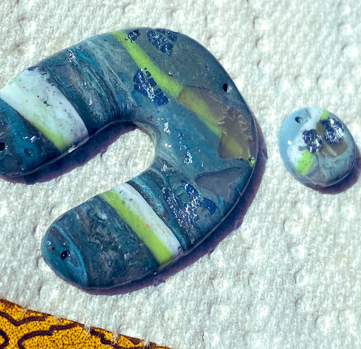 Can you believe this is clay?? My special marbling technique combined with UV resin really makes these babies look like natural stone! Can’t wait till these are finished pieces!
