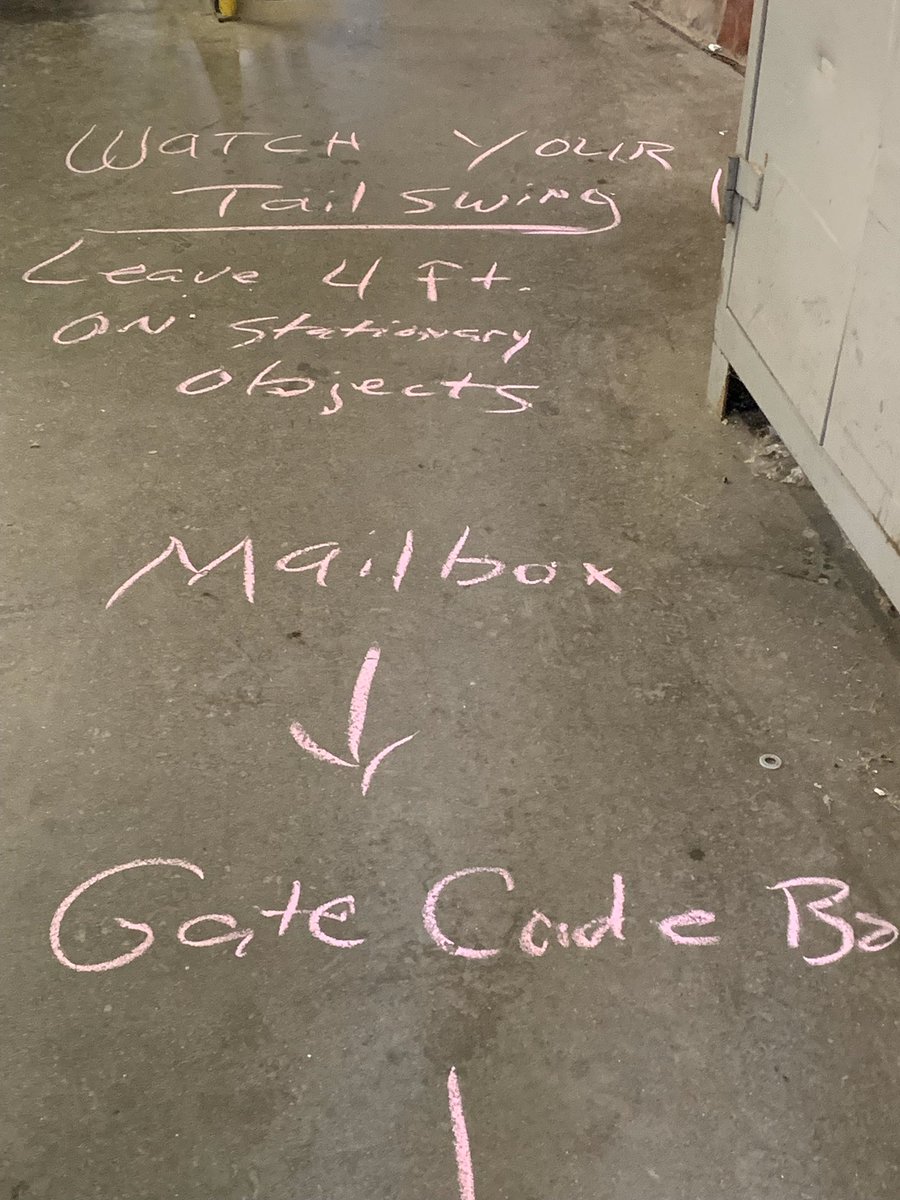 Donaldson Center safety activity this morning   Leave 4 ft space cushion on stationary objects