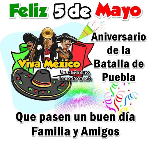 latinosbehs's tweet photo. Happy 5 de Mayo Amigos! The date is observed to commemorate the Mexican Army's victory over the French Empire at the Battle of Puebla, on May 5, 1862, under the leadership of General Ignacio Zaragoza.  🇲🇽  🎉 🍹🌮 @blancheelytigers @latinosinacti0n #CincoDeMayo #StayHome #Latinos https://t.co/sLbPj25FwH