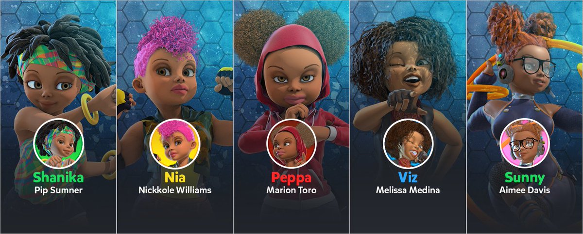 TeamRushGame's tweet photo. Congrats Pip Sumner, Nickkole Williams, @MarionToroVA , @melissamedinavo and Aimee Davis. They will be the voices of Shanika, Nia, Peppa, Viz and Sunny respectively. There were over 180 submissions and making the choice was super difficult. In the end, these were our picks. https://t.co/XLtHTp7YzI