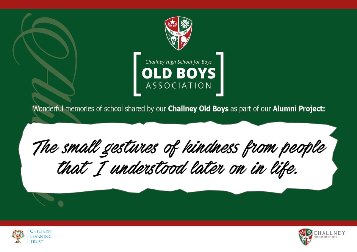 ChallneyBoys's tweet photo. Wonderful memories of school shared by our Challney Old Boys as part of our Alumni Project: The small gestures of kindness from people that I understood later on in life. #Motivational #Alumni #Remising #GoodOldTimes #WayBackWhen https://t.co/fKFxQh0HNv