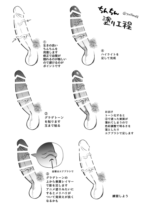 🔞ちんちん塗り工程(自分用) 