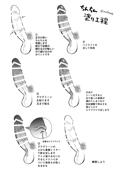 🔞ちんちん塗り工程(自分用) 