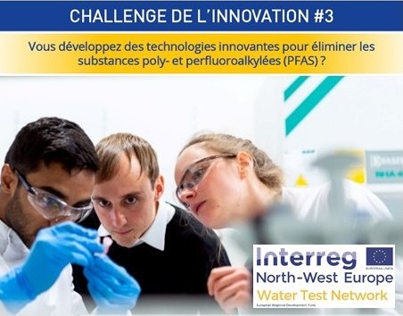 PPivots's tweet photo. Vous êtes une #pme innovante et développez une technologie qui élimine les composés perfluorés #PFAS dans l'#eau 🌊? Vous avez besoin de #tests pour accélérer la mise sur le marché ? 
👉 Candidatez au challenge innovation#3 @WaterNetwork_EU ! https://t.co/yKhr31F9bL 
#innovation https://t.co/HA6JECdapI