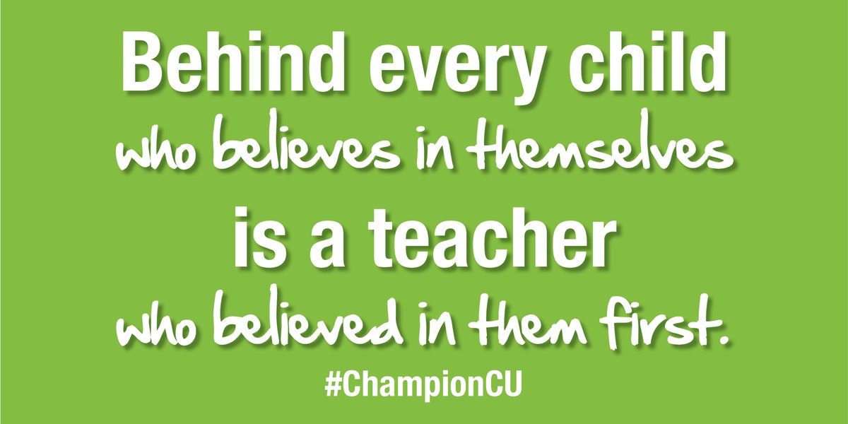 Happy #TeacherAppreciationDay to all the teachers that continue to dedicate themselves to our youth from home! Your hard work is so admirable and we appreciate all you do. Do you know a rockstar educator? Head over to our Facebook page to enter in our #giveaway. #ChampionCU