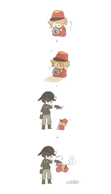 磁石が気になってしまったばぶたーちゃん(探配)※幼児化 