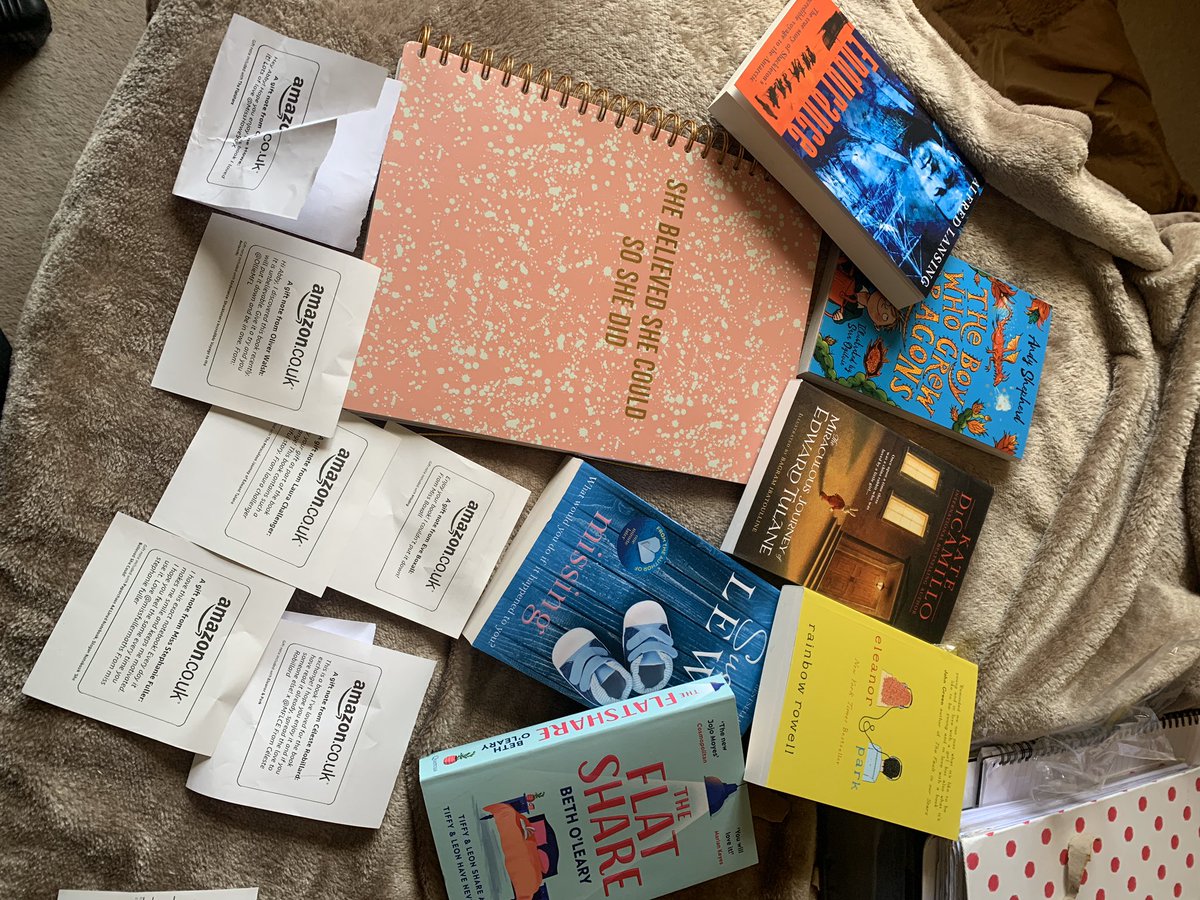 CoupeMiss's tweet photo. And my day just keeps getting better and better🤍 a few more gifts and books from the huge book exchange! For anyone contemplating the book exchange! Do it! Can’t wait to read old loves🌈📚 https://t.co/ZCzQd1ONu2