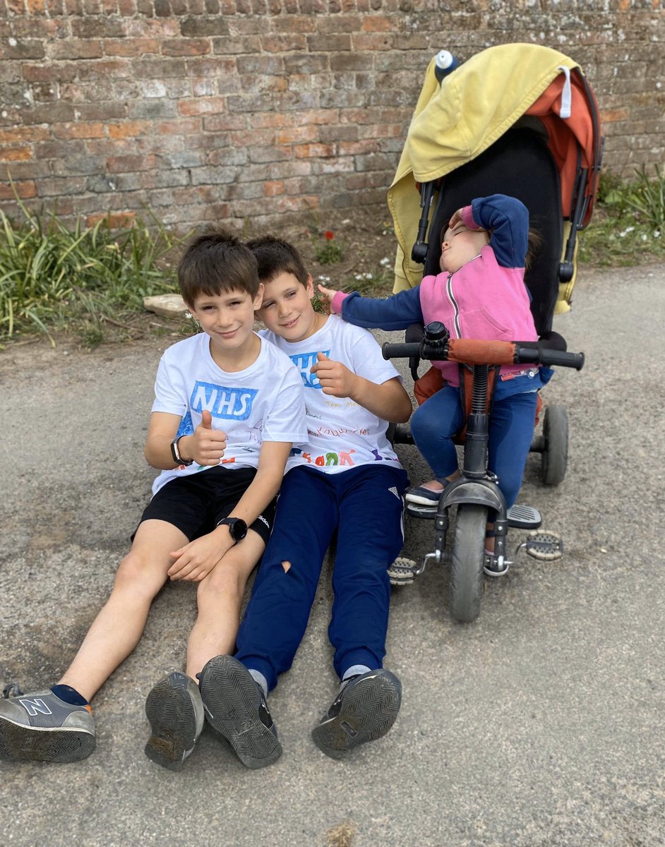 EmssieB's tweet photo. And they have done it! And raised nearly £1000 for a great cause! Well done boys what an achievement! &amp; Little sister Jessie has enjoyed cheering them on! They would like to thank everyone who has supported them!x @peter_levy @BBCRadioLincs @looknorthBBC @thebodycoach @MillwallFC https://t.co/9jrkSYq737