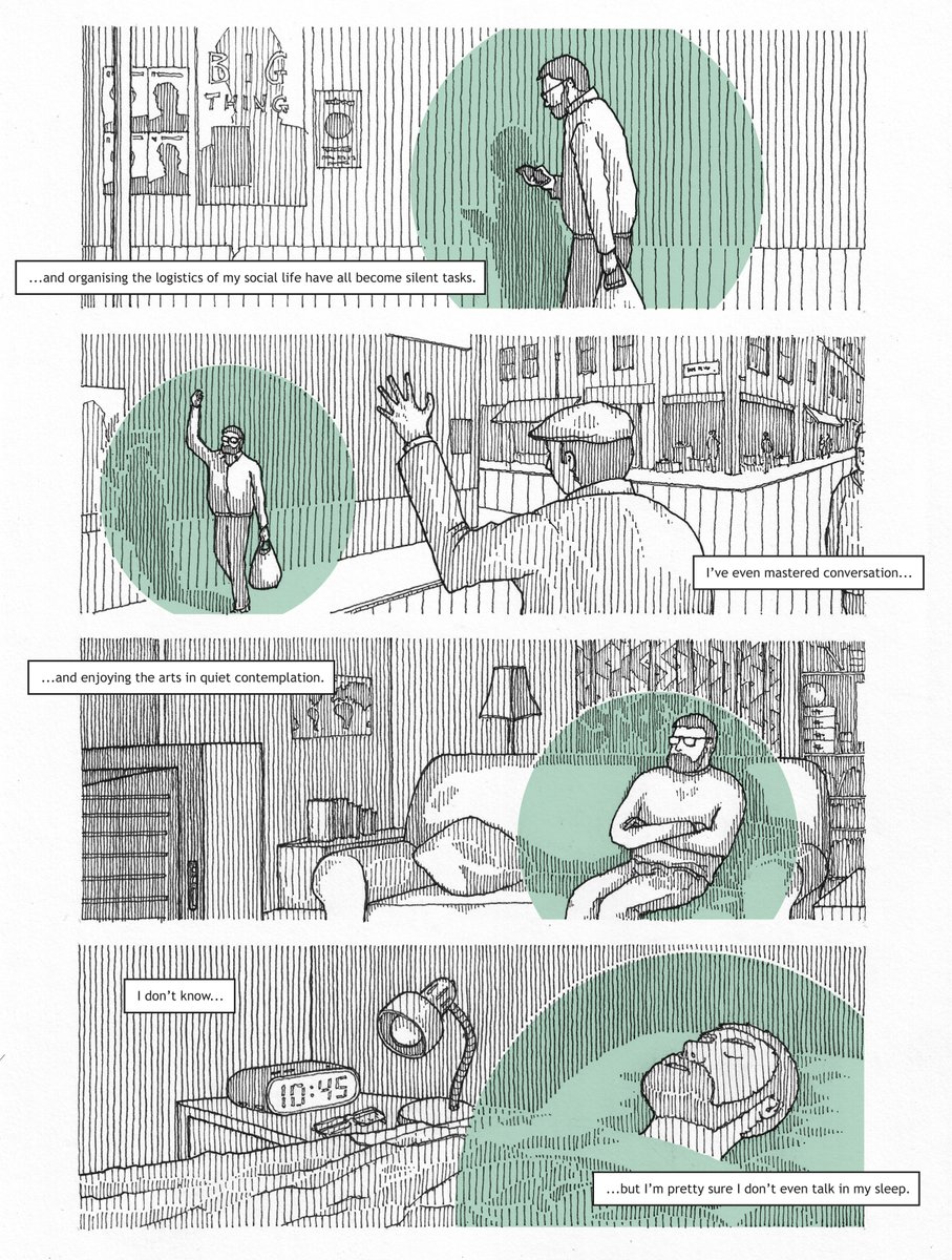 Here's a 4-page comic I did many years ago called 'Silent Treatment'. It features in my first book, Between the Billboards &amp; The Authoring of Architecture.
It's out of print now, but fear not, @AveryHillPubl have a new digital store! https://t.co/TUFUeAOmgz 