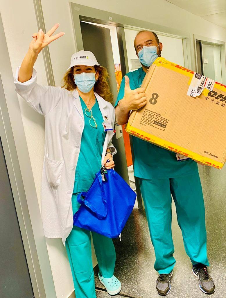 TRIGO_TQN's tweet photo. TRIGO Spain donated 3,500 masks to the Puerta de Hierro Hospital in Madrid. In this global fight against COVID-19, TRIGO is in! 💪 https://t.co/qAXMRLPqvT