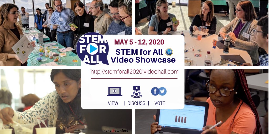JRVonesh's tweet photo. Live now - May 5-12! • View • Discuss • Vote • at https://t.co/a9j5TuE6Ey Browse 171 videos of the latest federally funded projects to transform #STEM! Don't be left out, visit #STEMvideohall today! https://t.co/RICypSxj6W