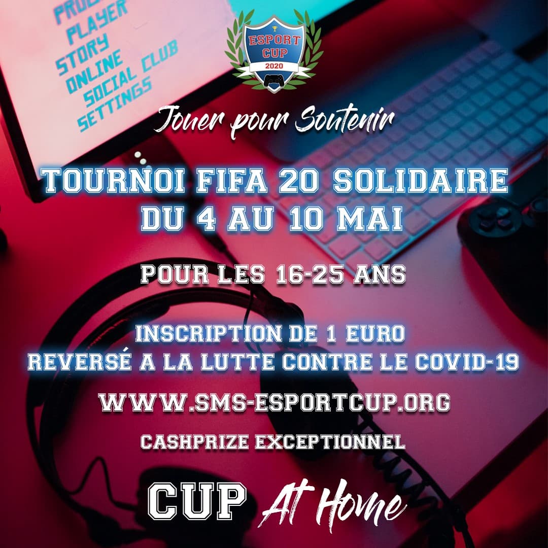 _beFIFA's tweet image. Plus que quelques jours pour vous inscrire à la @smsesportcup !

Un tournoi #FIFA20 sur PS4 solidaire ! 

Une opportunité incroyable de gagner 2300€ avec une inscription à 1€ qui sera reversé à #TousenBlanc ! 

🔗 sms-esportcup.org