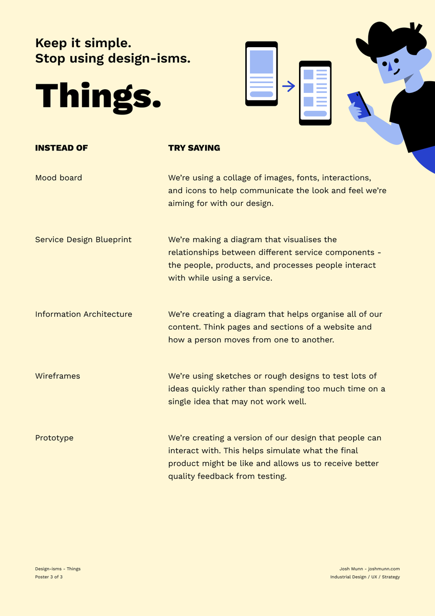Keep it simple. uxdesign.cc/poster-prompts… #design #designisms #people #methods #things #posters /by <a href="/uxdesigncc/">UX Collective</a>
