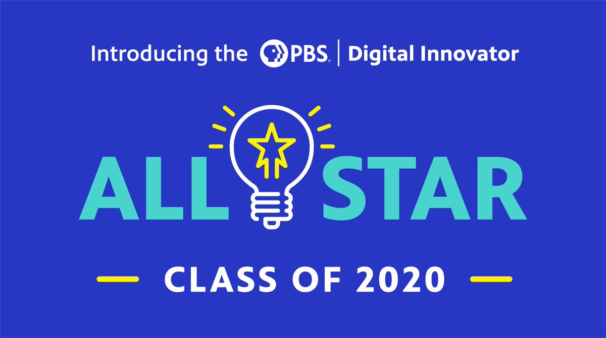 pbsteachers's tweet photo. Congratulations to our 2020 PBS Digital Innovator All-Stars! These 19 educators from across the country will spend the next year creating virtual professional learning opportunities for teachers of all grades. Meet the All-Stars: https://t.co/6Yra6RhDcd https://t.co/5KbXv6ARKp