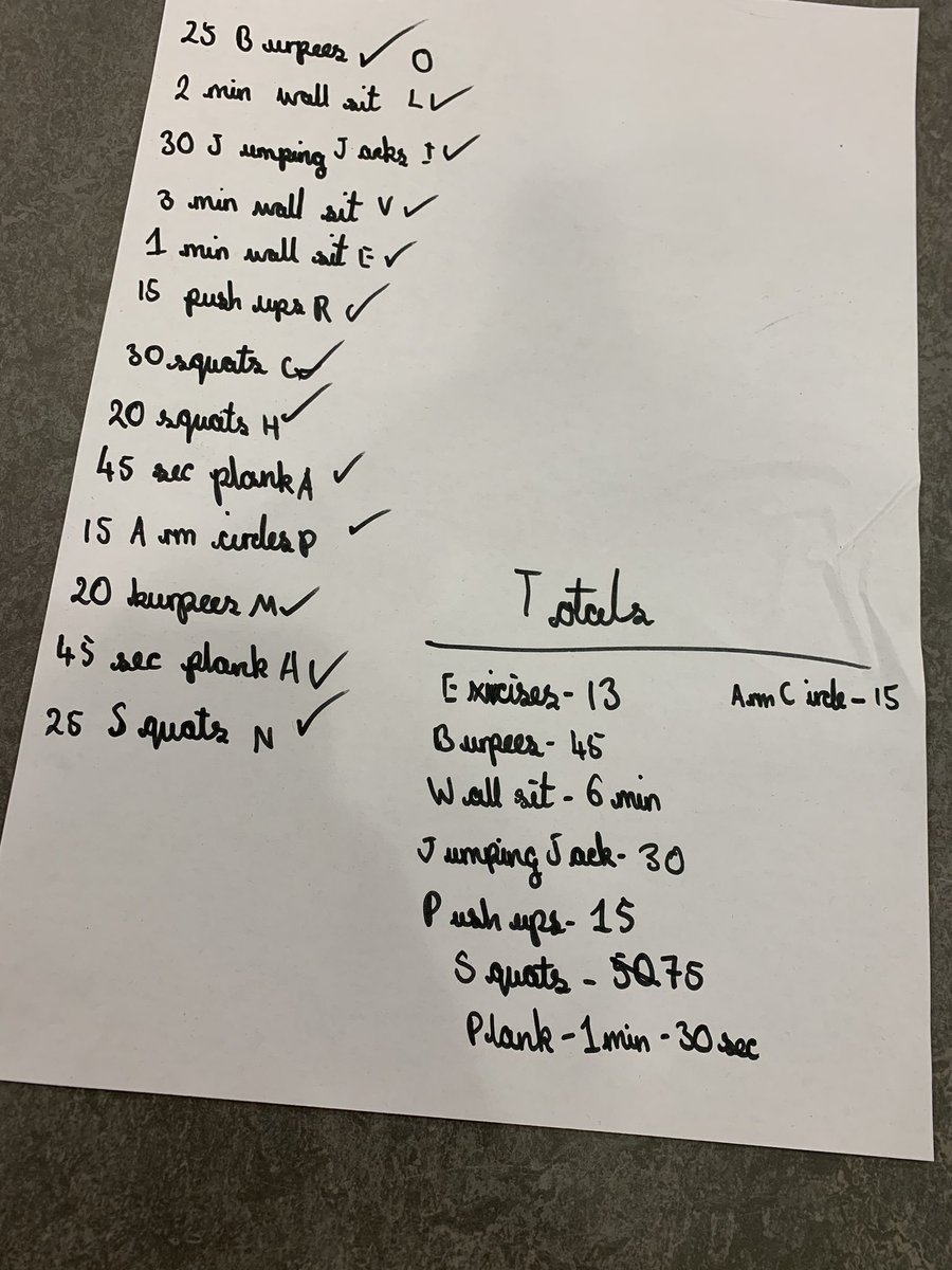 MagnaAcademyPE's tweet photo. What a workout! Can you exercise your name? Our students smashed it today wanting to finish every single exercise! @MagnaAcademy https://t.co/5PpTn7rrji
