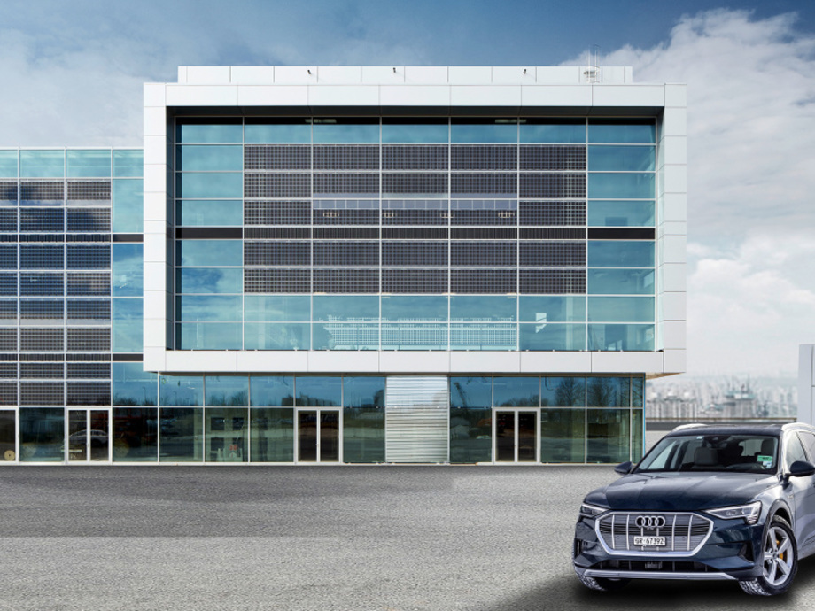 photovoltaik's tweet photo. Audi baut Schulungs- und Eventzentrum mit Solarfassade: Auf dem Gelände des Flughafens in München ist das Audi Brand Experience Center entstanden. Architekt Peter Zauner hat ihm nicht nur ein einzigartiges Erscheinungsbild gegeben. Solarmodule von Ertex… https://t.co/ovm5brn9nD https://t.co/3vilnH5smg