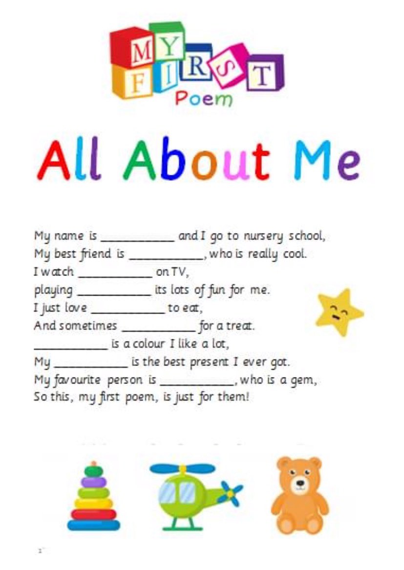 holycrosssthel1's tweet photo. EYFS:  can you create your own poem using this template 💕 #EYFS #MyFirstPoem https://t.co/62UNsB8rjd