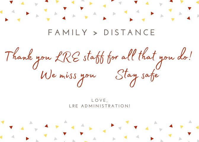 LRE_Wranglers's tweet photo. We want to send a big thank you to our entire LRE staff for all of their hard work and dedication to our students and campus! You truly make a difference in children’s lives each and every day!
#LREFamily https://t.co/UhjYlmFCDc