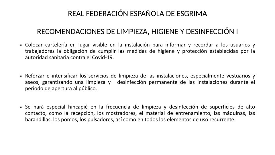 rfeesgrima's tweet photo. ‼️ Consulta aquí las recomendaciones oficiales para la vuelta a las salas. https://t.co/GZCHRitAmF