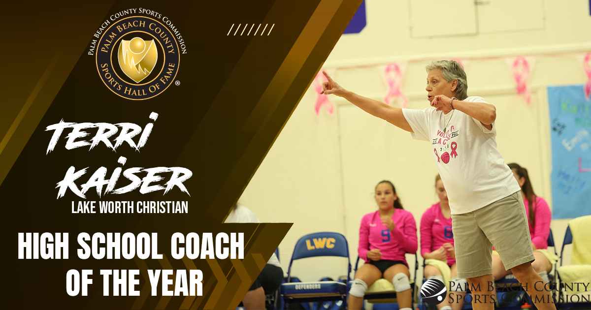 The High School Coach of the Year presented by <a href="/4your_rights/">For Your Rights</a> is…<a href="/LWCSchool/">Lake Worth Christian</a> girls' volleyball coach Terri Kaiser! #PalmBeachSports