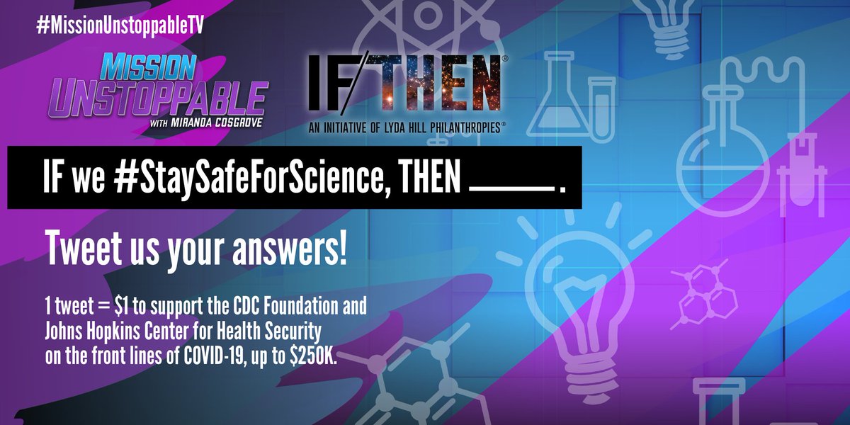 CBSUnstoppable's tweet image. Join the #StaySafeForScience Challenge to support @CDCFound + @JHSPH_CHS in combating #COVID19! 1 tweet = $1, up to $250K.