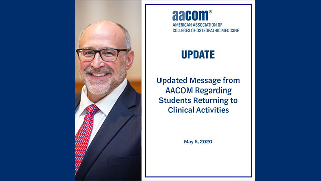 AACOMmunities's tweet photo. AACOM has just provided an update regarding returning students to clinical activities. https://t.co/f7qoueD2Ta #medicaleducation #AACOM #COVIDー19 https://t.co/tpcEa7aivJ