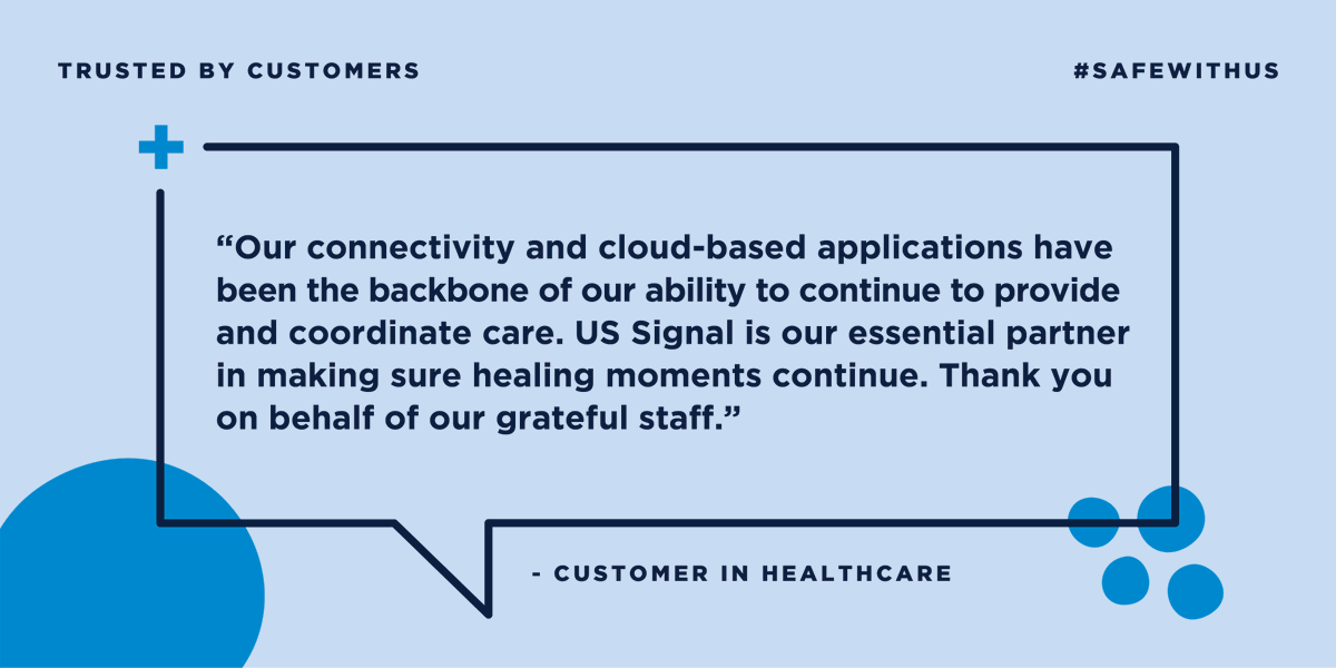 ussignalcom's tweet photo. We're honored to help keep essential businesses operating. A customer recently informed us that in 1 week, their therapists conducted around 1,000 outpatient #telemedicine visits per day, an increase of 20x from the week before. Remarkable! #SafeWithUS https://t.co/pHz2K11yet