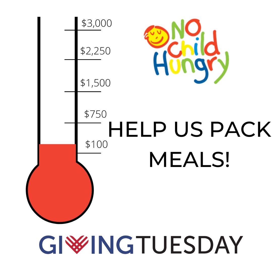 nochildhungry_'s tweet photo. Donate to No Child Hungry today to help us reach our goal of 10,000 meals! https://t.co/wO12y5PmrC

#GivingTuesdayNow #LivingForSignificance https://t.co/RH5kr2vs5F