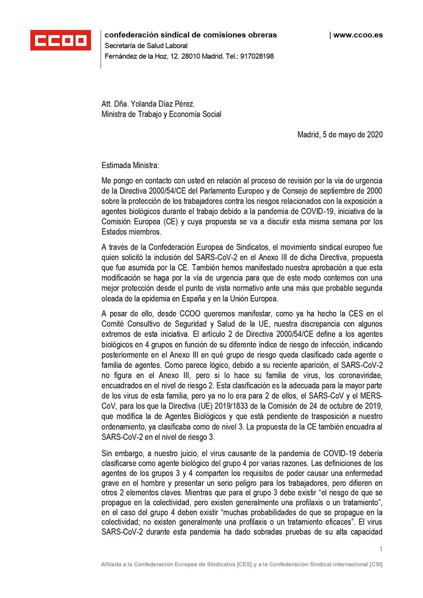 Salud Laboral CCOO tweet media