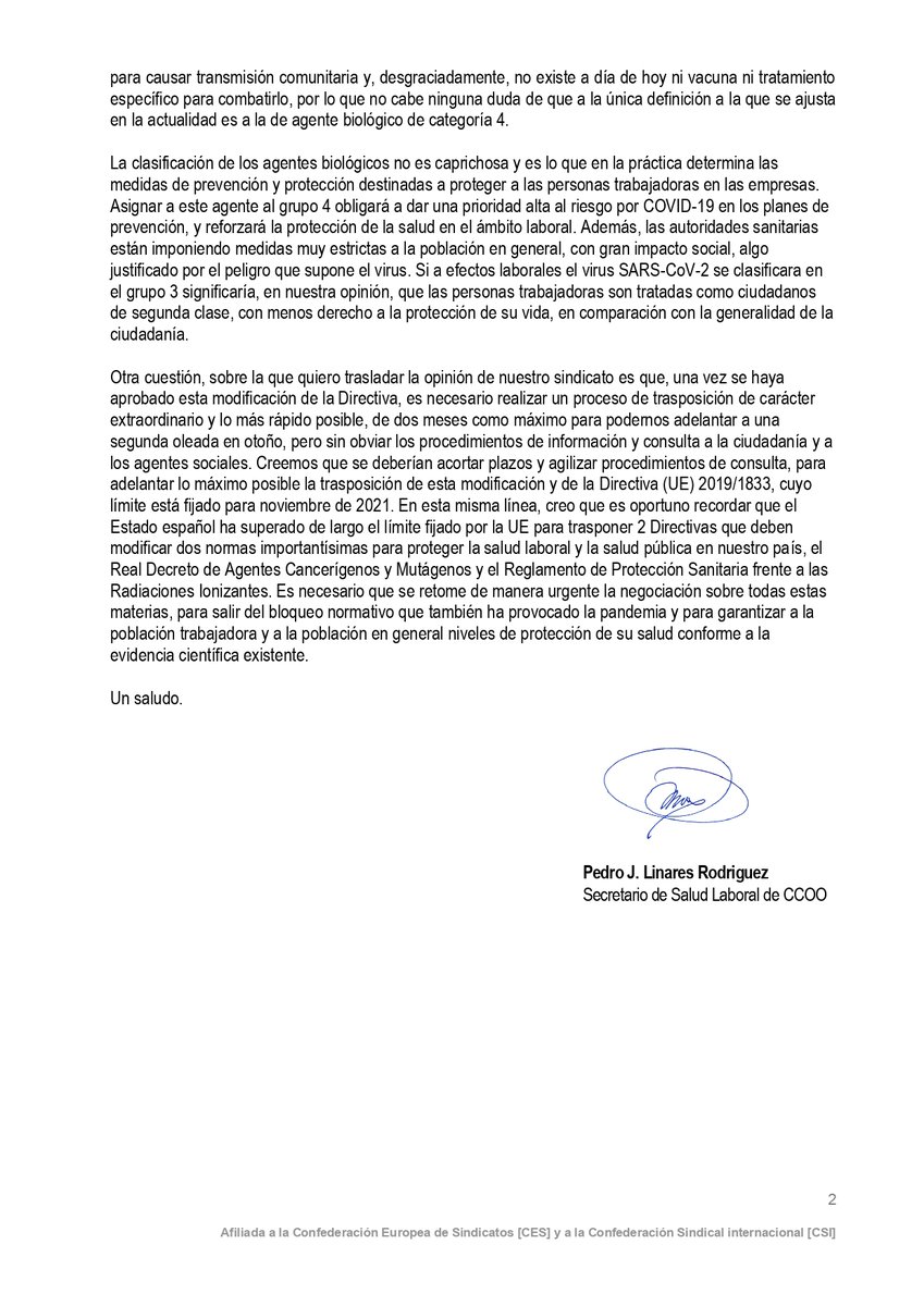 Salud Laboral CCOO tweet media