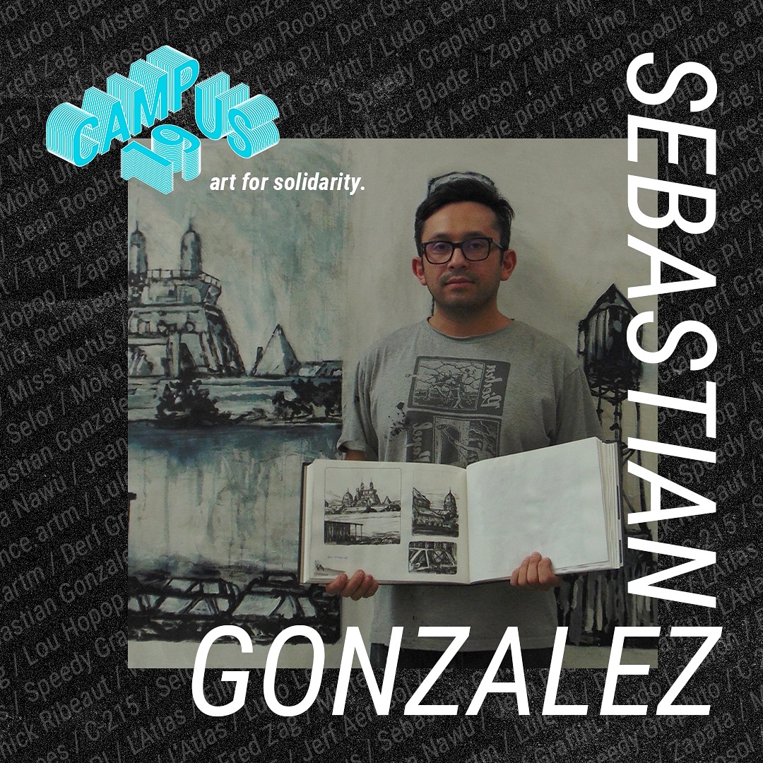 19_campus's tweet photo. On remercie Sebastian Gonzalez pour sa participation à notre initiative ! 
Vous pouvez retrouver ses deux œuvres et faire une offre dès maintenant sur notre groupe Facebook 💥
Lien en bio 🔝🔝🔝

#staytuned #nonalaprecariteetudiante #covid19 #streetart #campus19bordeaux https://t.co/cn8OEAiNeu