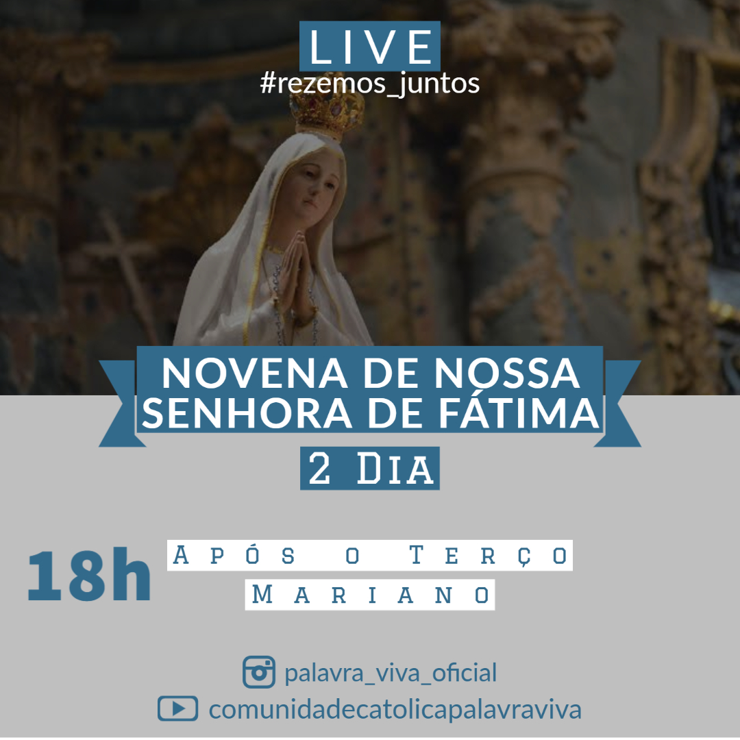 LuganoCCPV's tweet photo. Venha rezar conosco!!!
Segundo dia da Novena de Nossa Senhora de Fátima 
#palavraviva #ccpv https://t.co/GXZ0PRhYlP