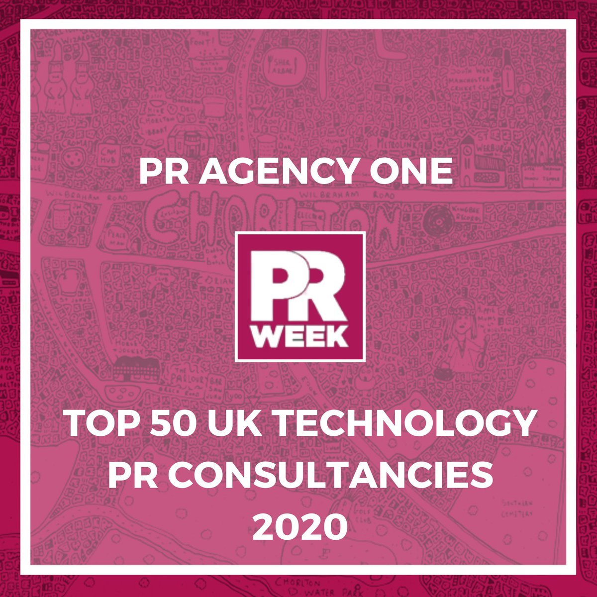 PRAgencyOne's tweet image. We’re delighted to have been listed in the @prweekuknews Top 50 UK Technology PR Consultancies! #technologypr #publicrelations #prweek #B2Btech #consumertech