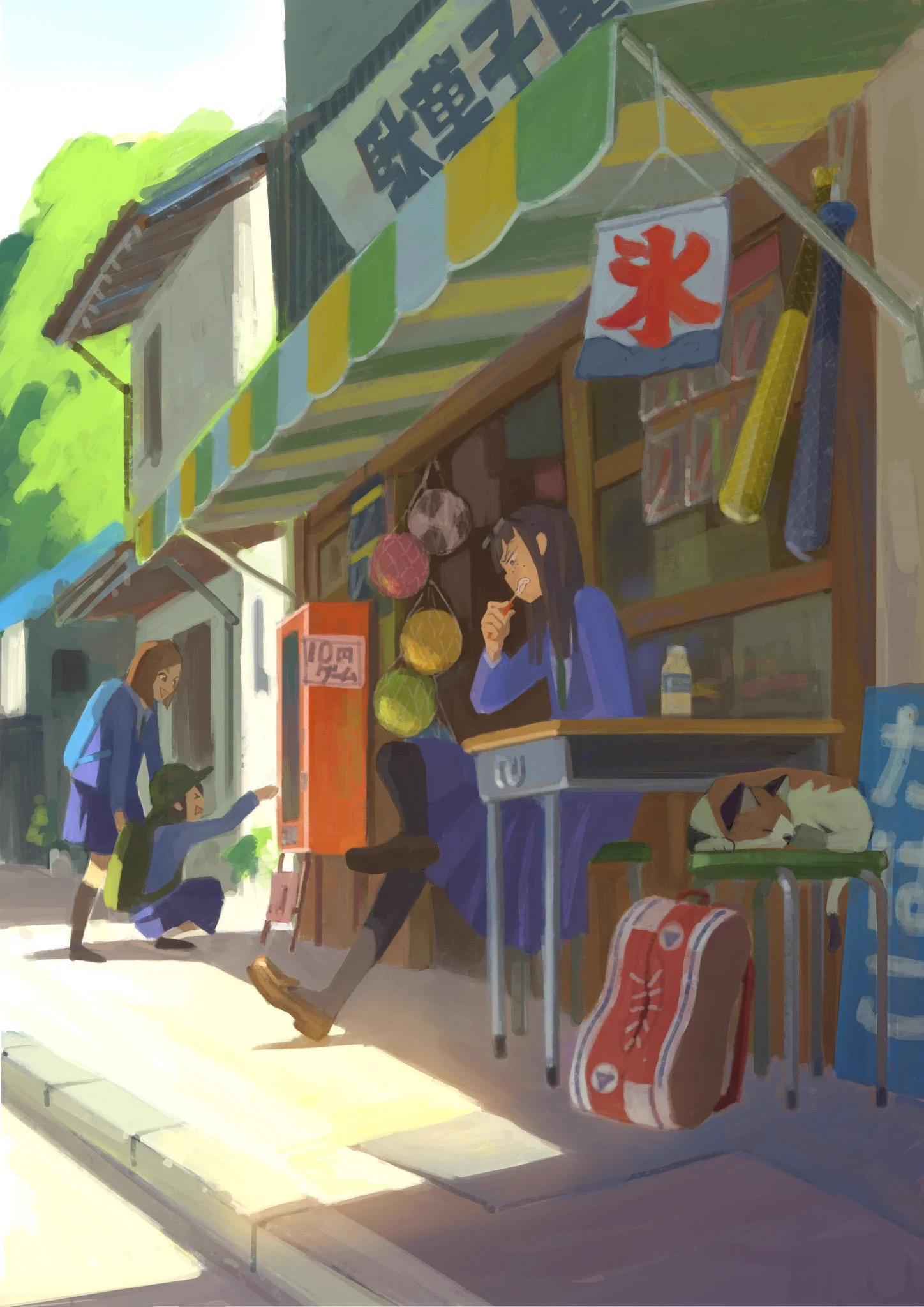 平和な図？？どこか昭和を感じさせるイラストが素敵！！