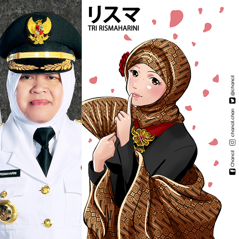 chancil's tweet photo. The vote results shows that you guys wanted me to draw these characters, what a coincidence, 4/4 of them are the governors of the island of Java

Who should I draw next? kindly RT and comment below :)
@aniesbaswedan 
@ganjarpranowo 
@ridwankamil 
@Tri_Rismaharini

#getchancilized https://t.co/9YxJZwSuGY