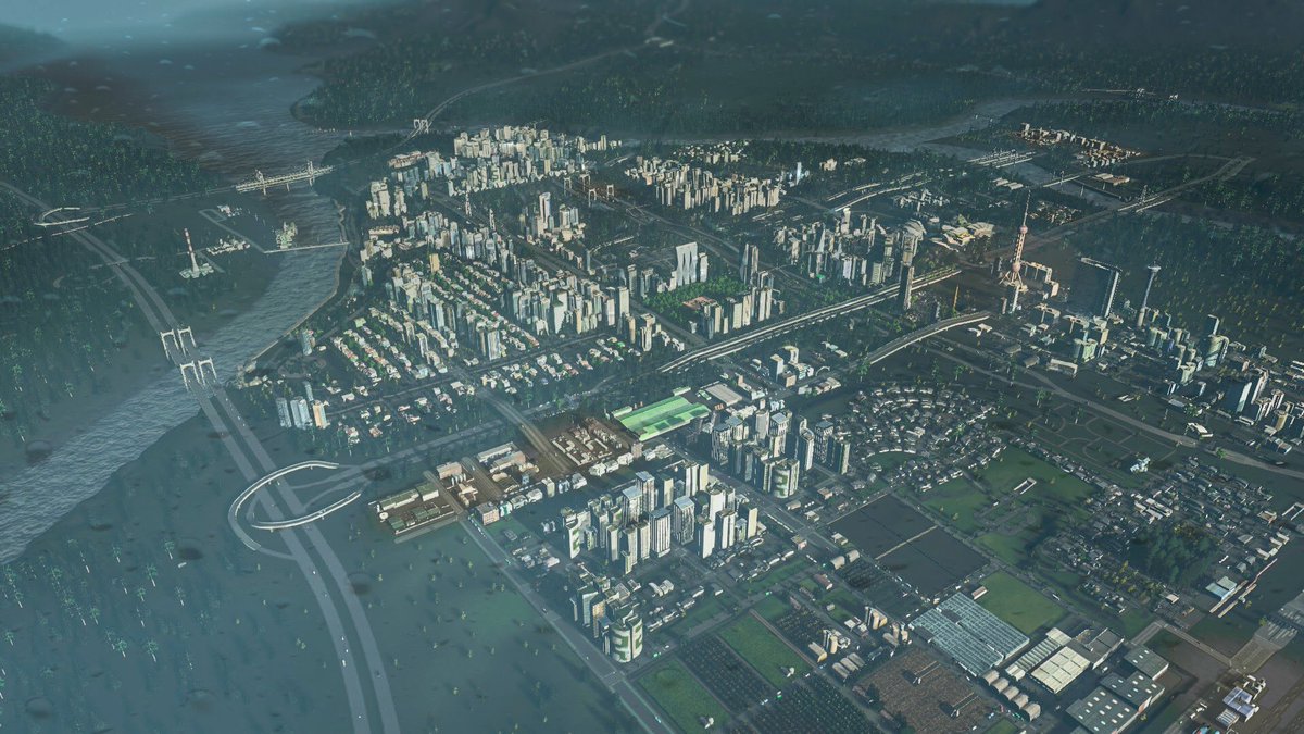 ElZipaa's tweet image. Rainy day #CitiesSkylines