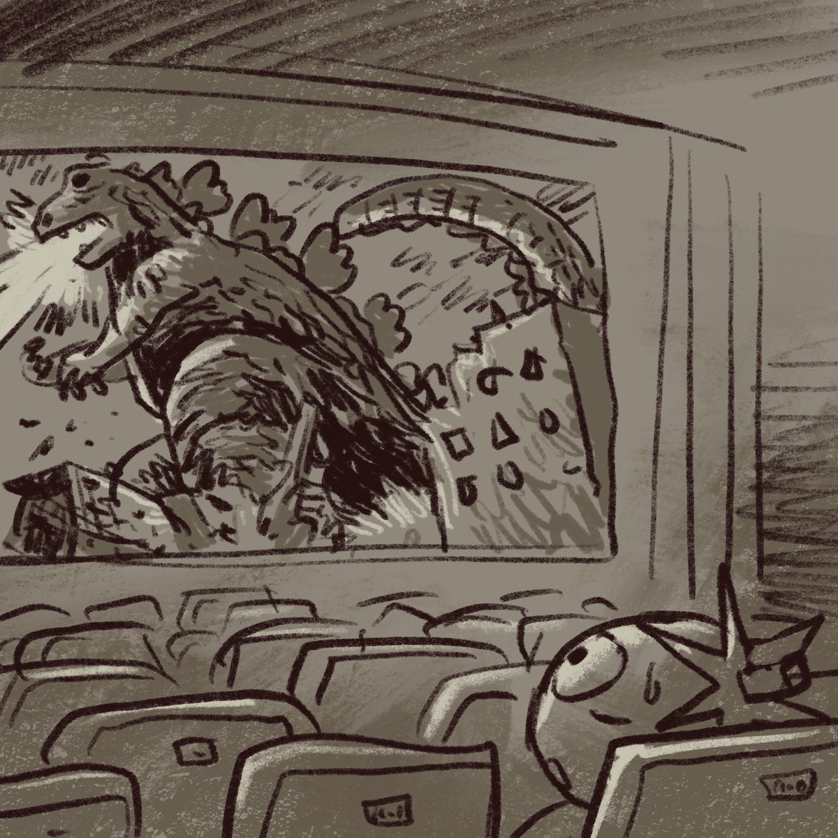 西宮に住んでた少年時代、歩いて行ける場所に小さな映画館があった。
ゴジラは「東宝チャンピオンまつり」で観た。
他には「日本沈没」「東京湾炎上」「ノストラダムスの大予言」とか… 