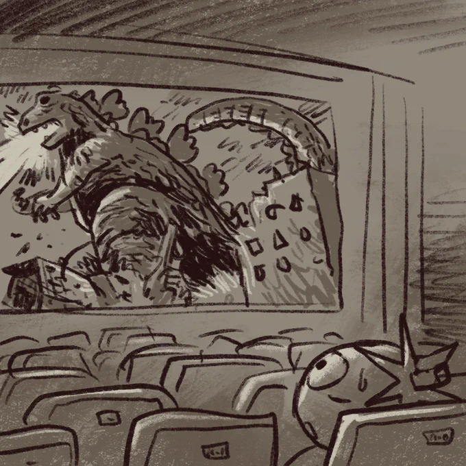 西宮に住んでた少年時代、歩いて行ける場所に小さな映画館があった。ゴジラは「東宝チャンピオンまつり」で観た。他には「日本沈没」「東京湾炎上」「ノストラダムスの大予言」とか… 