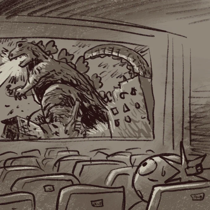 西宮に住んでた少年時代、歩いて行ける場所に小さな映画館があった。
ゴジラは「東宝チャンピオンまつり」で観た。
他には「日本沈没」「東京湾炎上」「ノストラダムスの大予言」とか… 