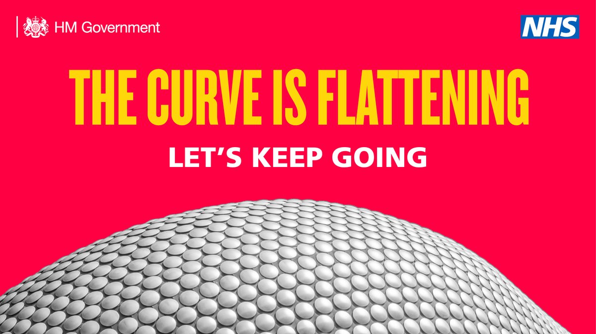 Text: the curve is flattening. Let's keep going.