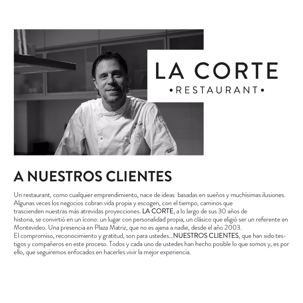LaCorteResto's tweet photo. A nuestros clientes... https://t.co/Ez9bDEEaZy